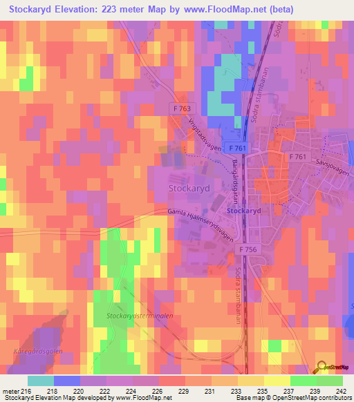 Stockaryd,Sweden Elevation Map