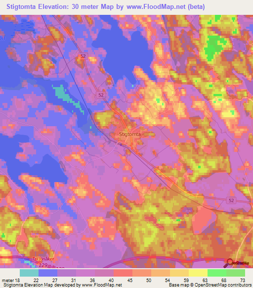 Stigtomta,Sweden Elevation Map