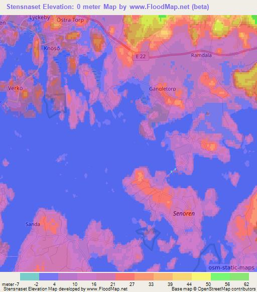 Stensnaset,Sweden Elevation Map