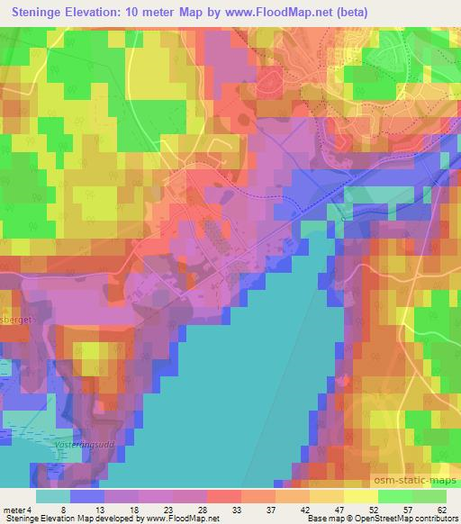 Steninge,Sweden Elevation Map