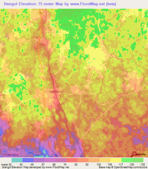 Stengol,Sweden Elevation Map