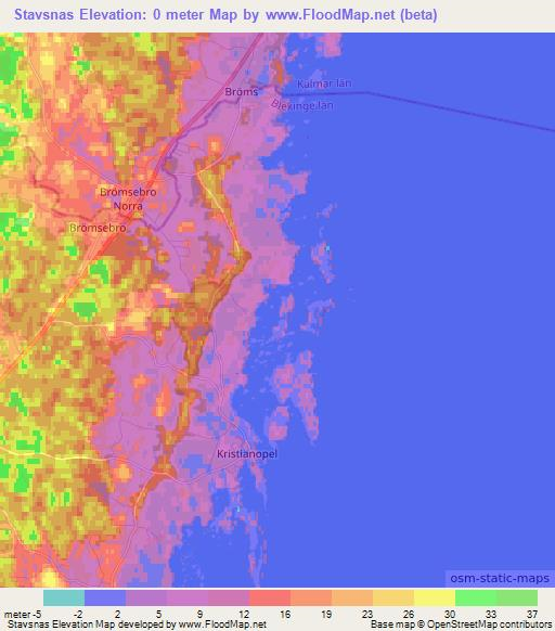 Stavsnas,Sweden Elevation Map