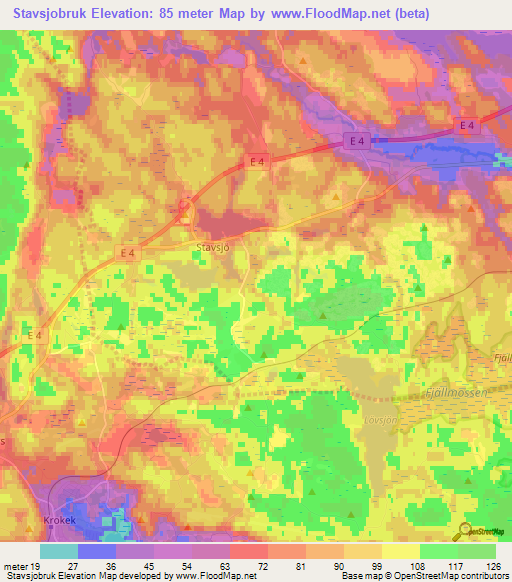 Stavsjobruk,Sweden Elevation Map