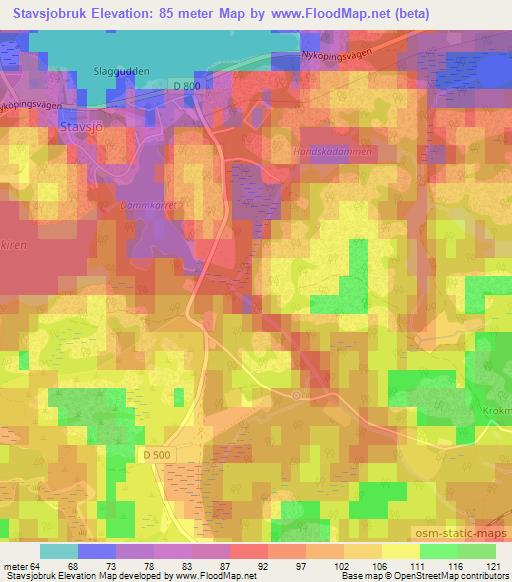 Stavsjobruk,Sweden Elevation Map