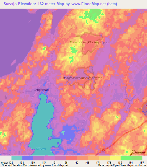 Stavsjo,Sweden Elevation Map