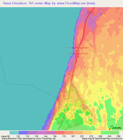 Stava,Sweden Elevation Map