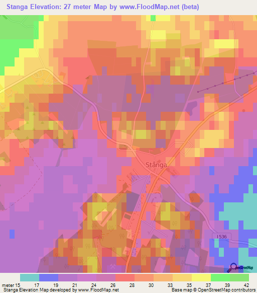 Stanga,Sweden Elevation Map