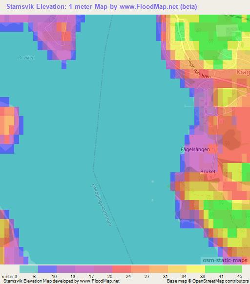 Stamsvik,Sweden Elevation Map