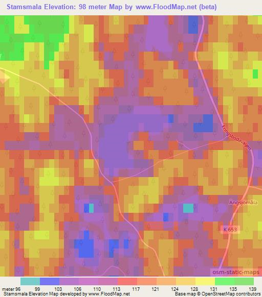 Stamsmala,Sweden Elevation Map