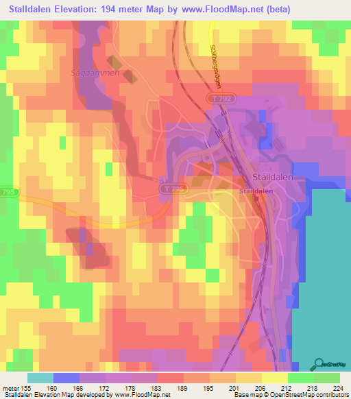 Stalldalen,Sweden Elevation Map