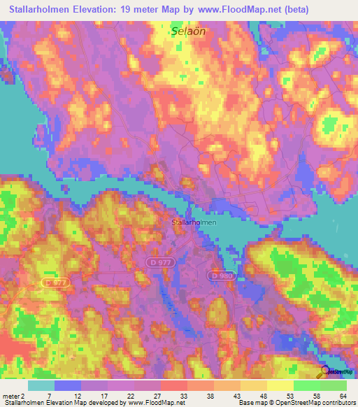 Stallarholmen,Sweden Elevation Map