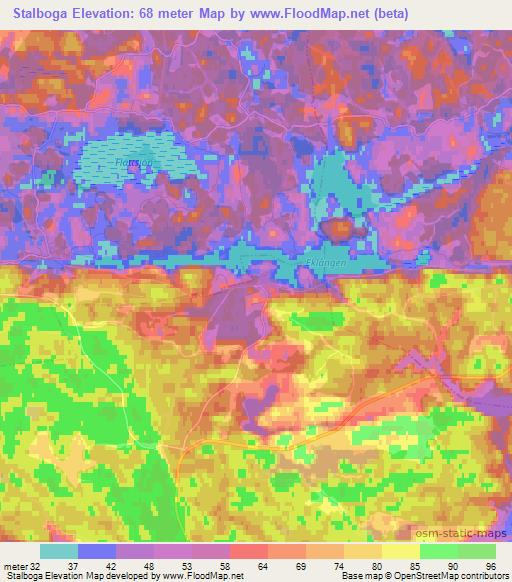 Stalboga,Sweden Elevation Map