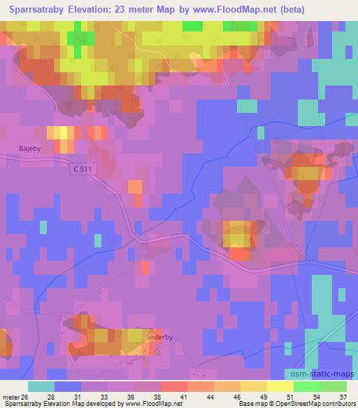 Sparrsatraby,Sweden Elevation Map