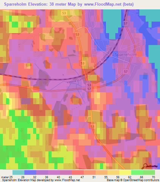 Sparreholm,Sweden Elevation Map