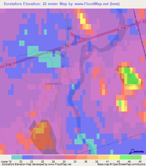 Sorstafors,Sweden Elevation Map