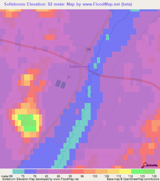 Sollebrunn,Sweden Elevation Map