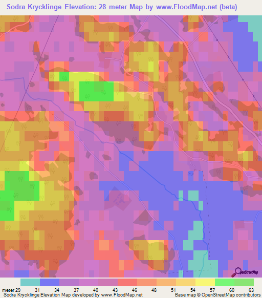 Sodra Krycklinge,Sweden Elevation Map