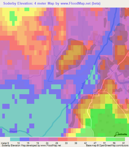 Soderby,Sweden Elevation Map