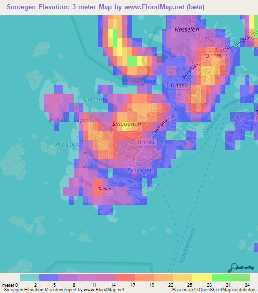 Smoegen,Sweden Elevation Map