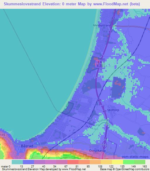 Skummeslovsstrand,Sweden Elevation Map