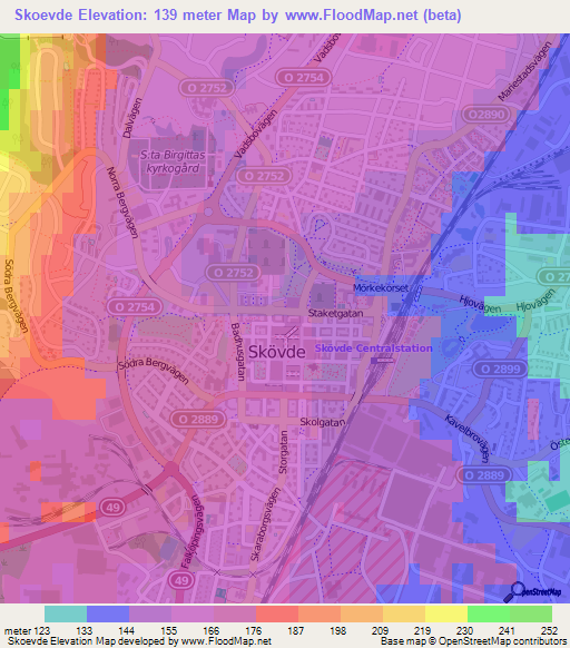 Skoevde,Sweden Elevation Map