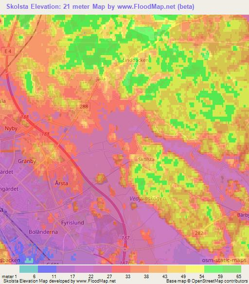 Skolsta,Sweden Elevation Map