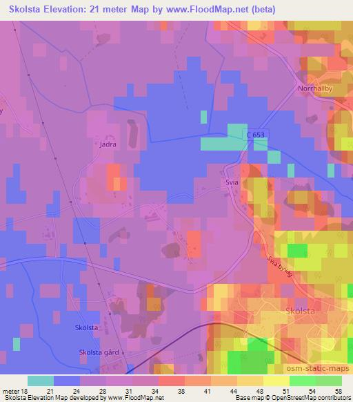 Skolsta,Sweden Elevation Map