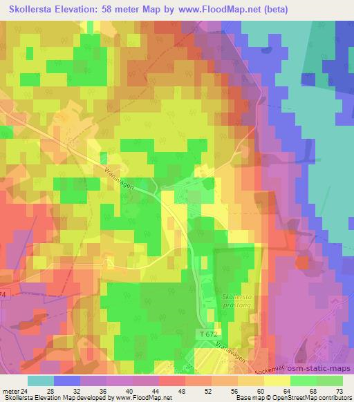 Skollersta,Sweden Elevation Map