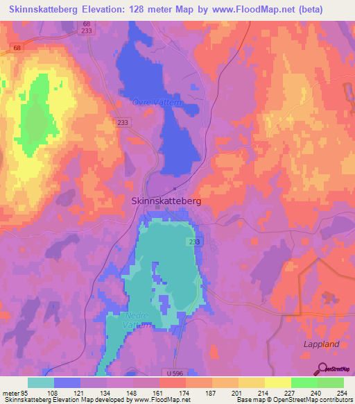 Skinnskatteberg,Sweden Elevation Map