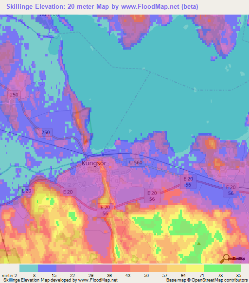 Skillinge,Sweden Elevation Map