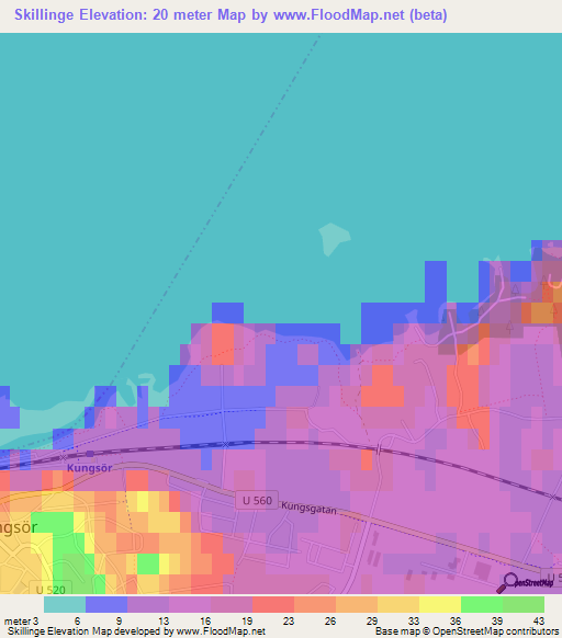 Skillinge,Sweden Elevation Map