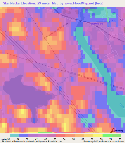 Skarblacka,Sweden Elevation Map