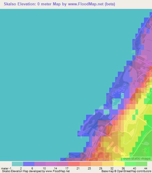 Skalso,Sweden Elevation Map