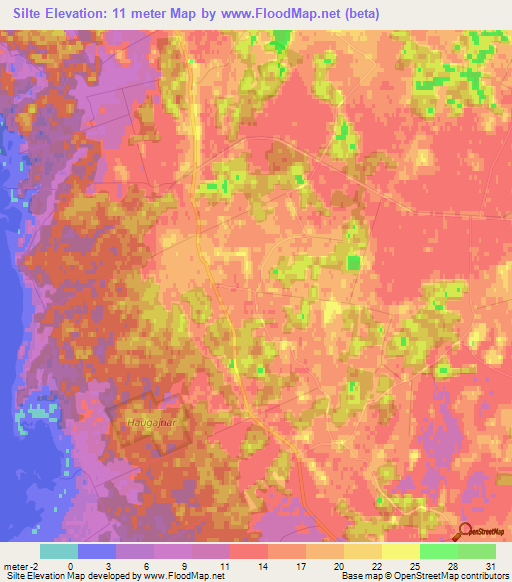 Silte,Sweden Elevation Map