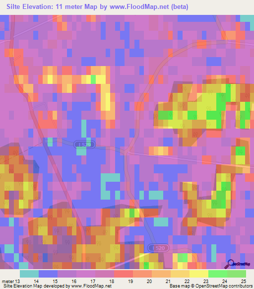 Silte,Sweden Elevation Map