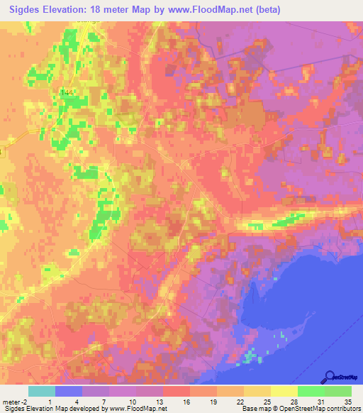 Sigdes,Sweden Elevation Map