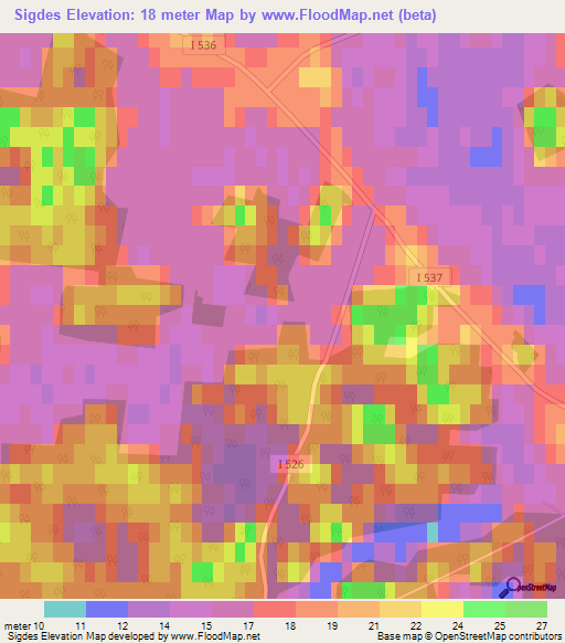 Sigdes,Sweden Elevation Map