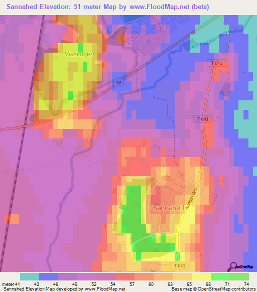 Sannahed,Sweden Elevation Map