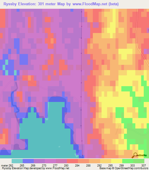 Ryssby,Sweden Elevation Map