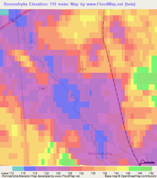 Ronneshytta,Sweden Elevation Map