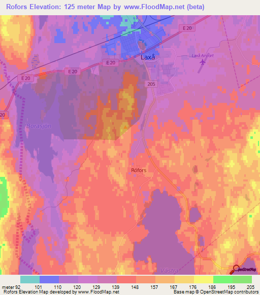 Rofors,Sweden Elevation Map