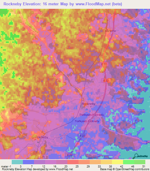 Rockneby,Sweden Elevation Map