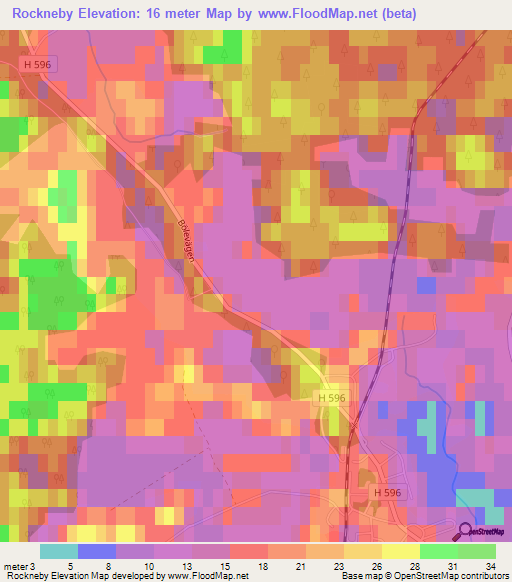 Rockneby,Sweden Elevation Map