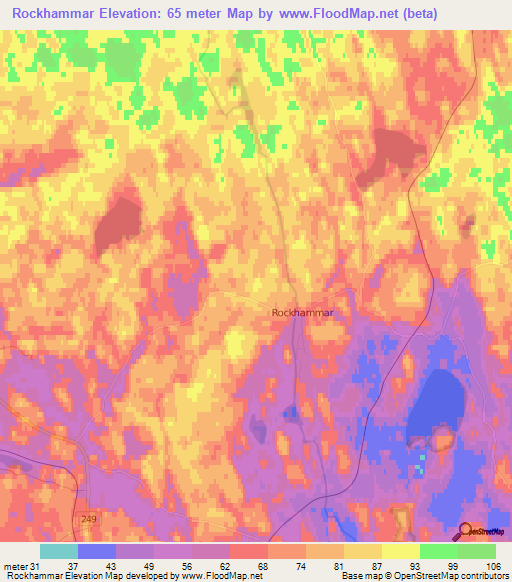 Rockhammar,Sweden Elevation Map