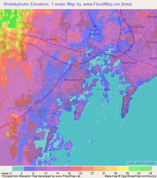 Rinkabyholm,Sweden Elevation Map