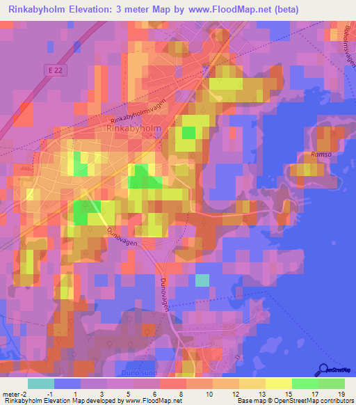 Rinkabyholm,Sweden Elevation Map