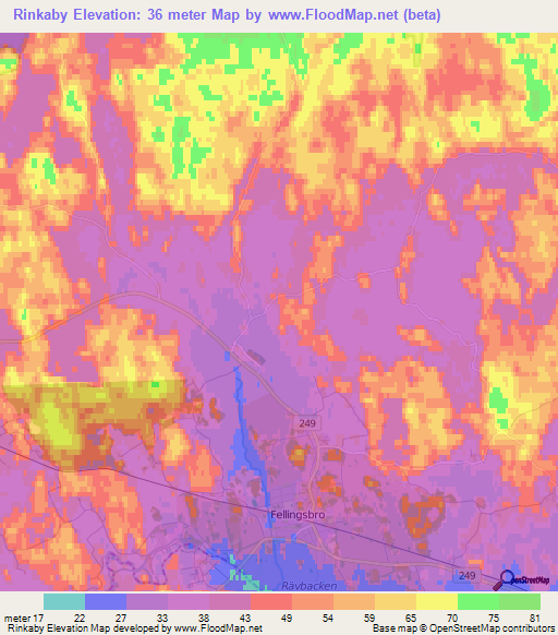 Rinkaby,Sweden Elevation Map