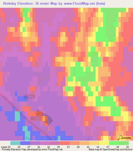 Rinkaby,Sweden Elevation Map