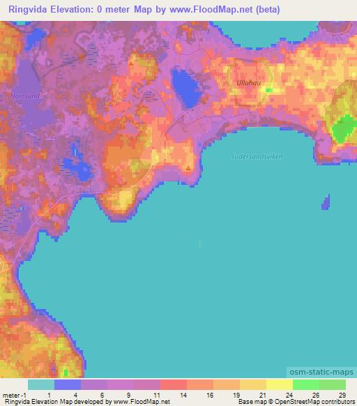 Ringvida,Sweden Elevation Map