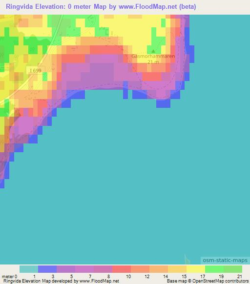 Ringvida,Sweden Elevation Map